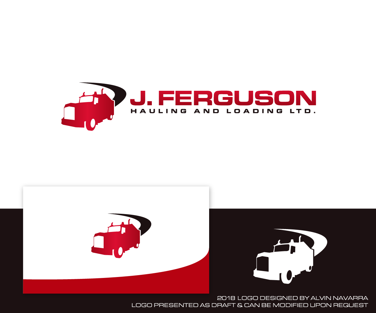 Logo Design by alvinnavarra for J Ferguson Hauling and Loading Ltd | Design #18898194