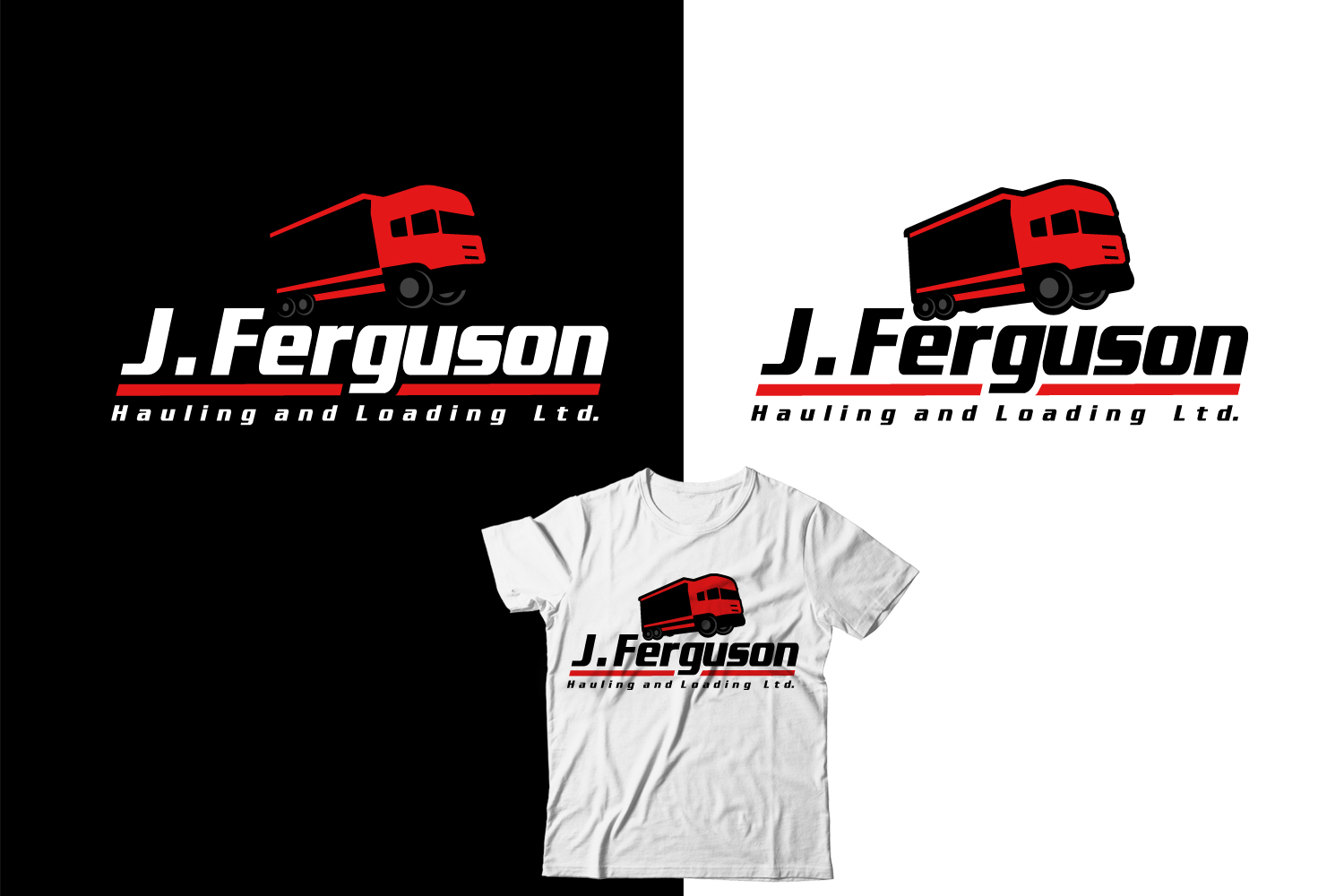 Logo Design by TRHZ for J Ferguson Hauling and Loading Ltd | Design #18885680