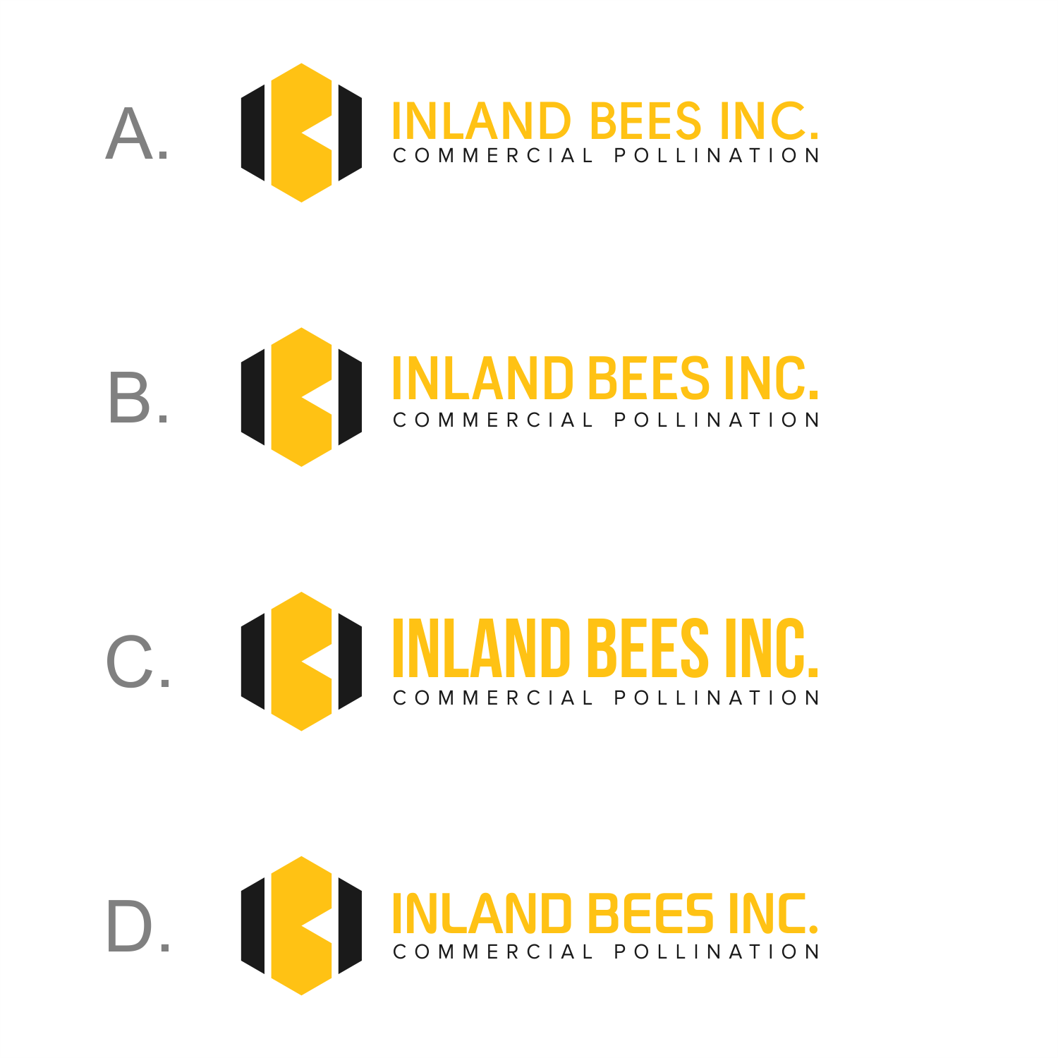 Logo Design by RCGraphics for Inland Bees Inc. | Design #18920669