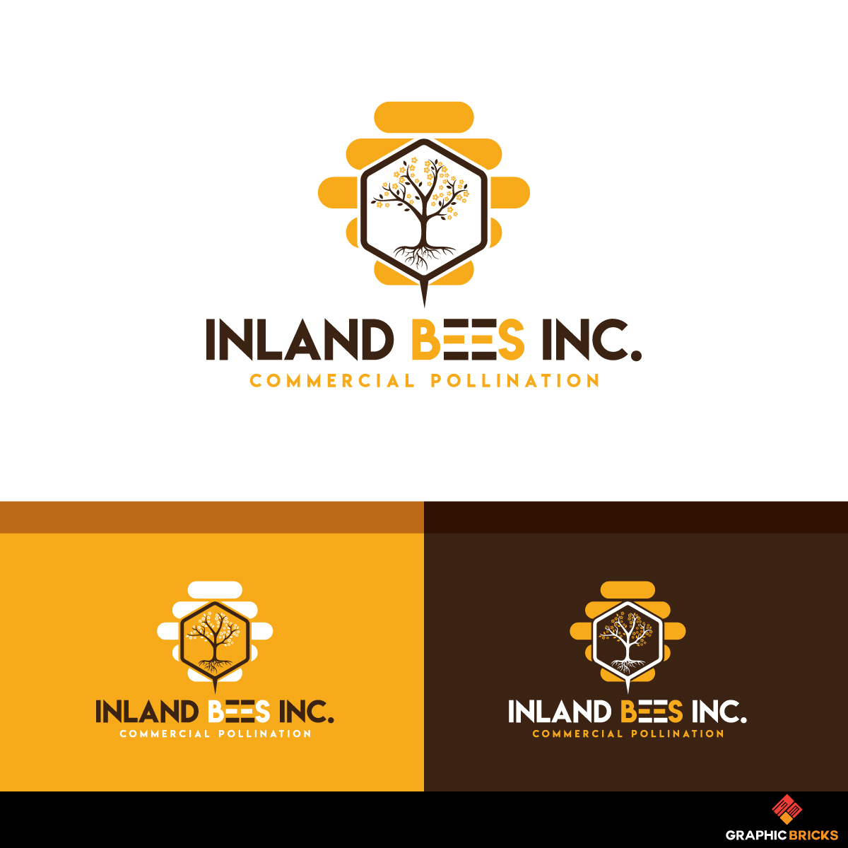Logo Design by Graphic Bricks for Inland Bees Inc. | Design #18854154