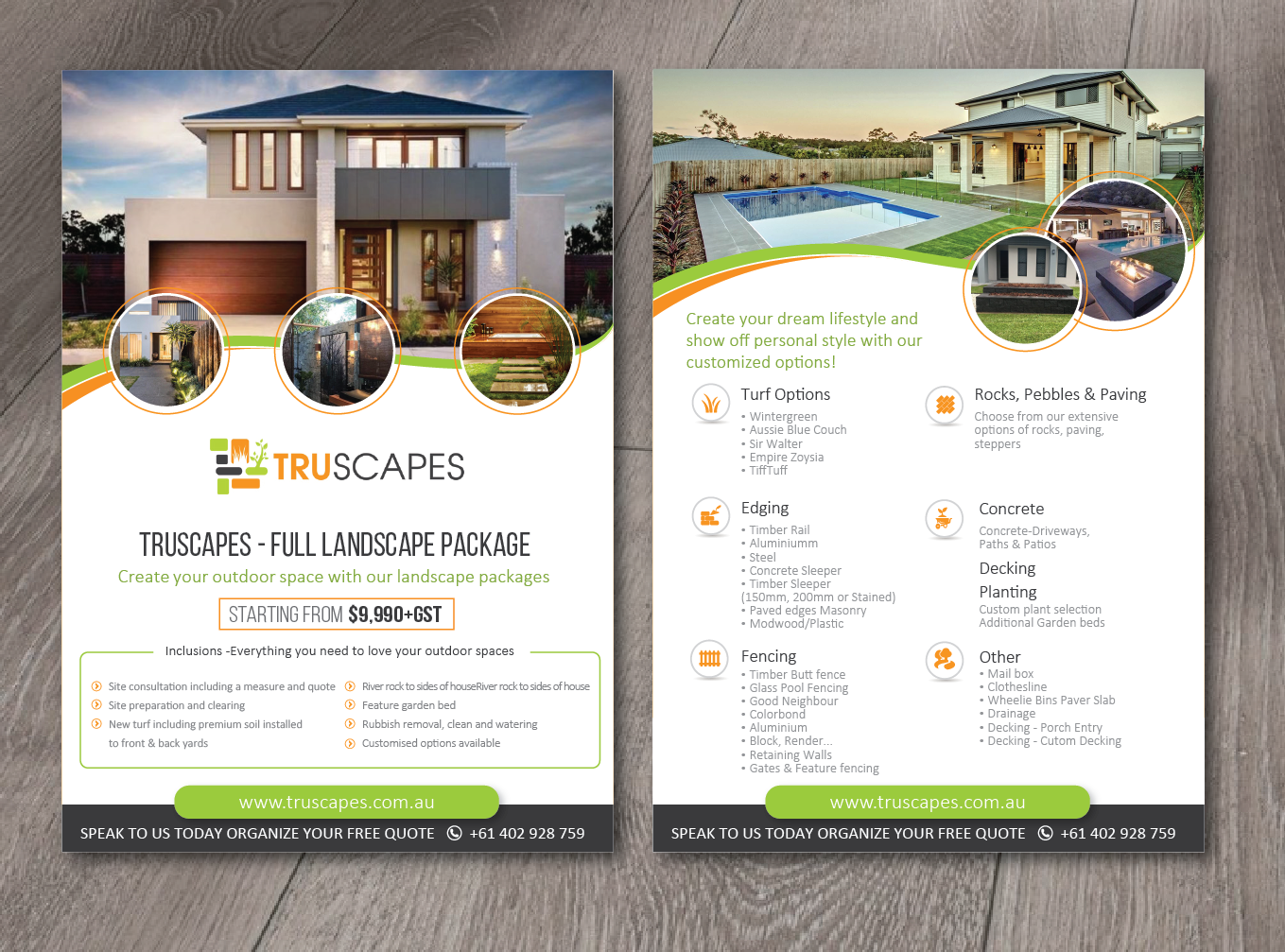 Flyer Design by alex989 for Truscapes Pty Ltd | Design #18854070