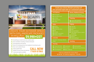 Flyer Design by chandrayaan.creative for Truscapes Pty Ltd | Design #18865285