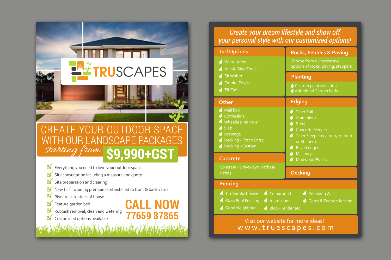 Flyer Design by chandrayaan.creative for Truscapes Pty Ltd | Design #18865339