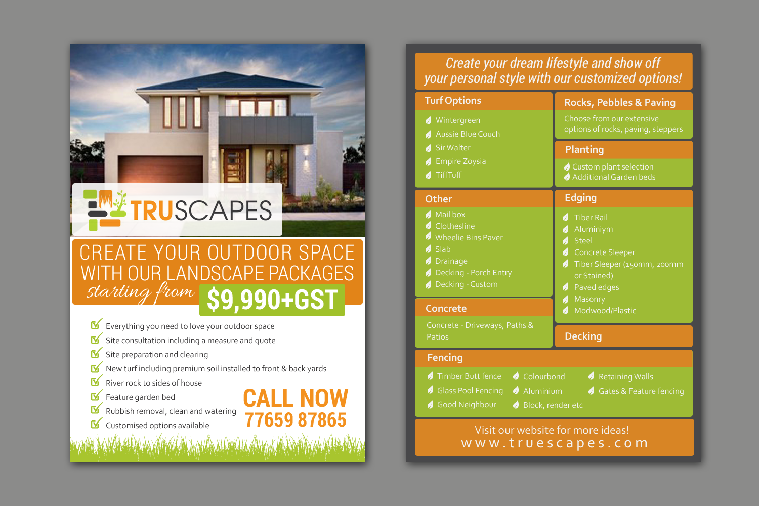 Flyer Design by chandrayaan.creative for Truscapes Pty Ltd | Design #18865707