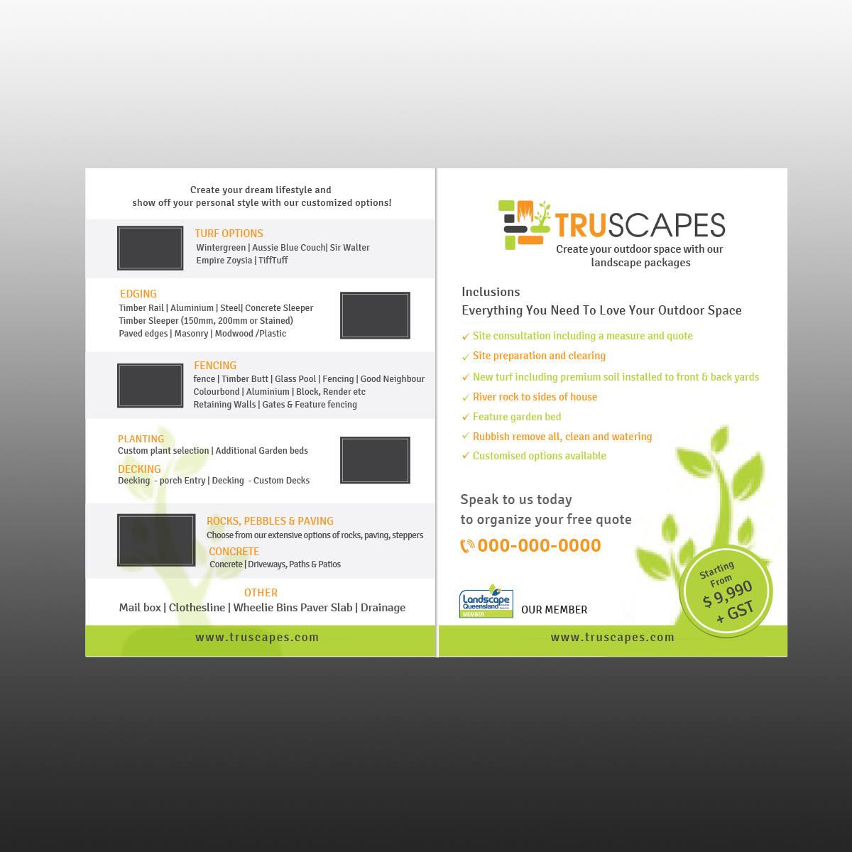 Flyer Design by Creative Jiniya for Truscapes Pty Ltd | Design #18852061