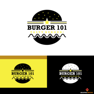 BURGER 101 ,  SLOGAN: TASTY BURGER! | Logo Design by Graphic Bricks