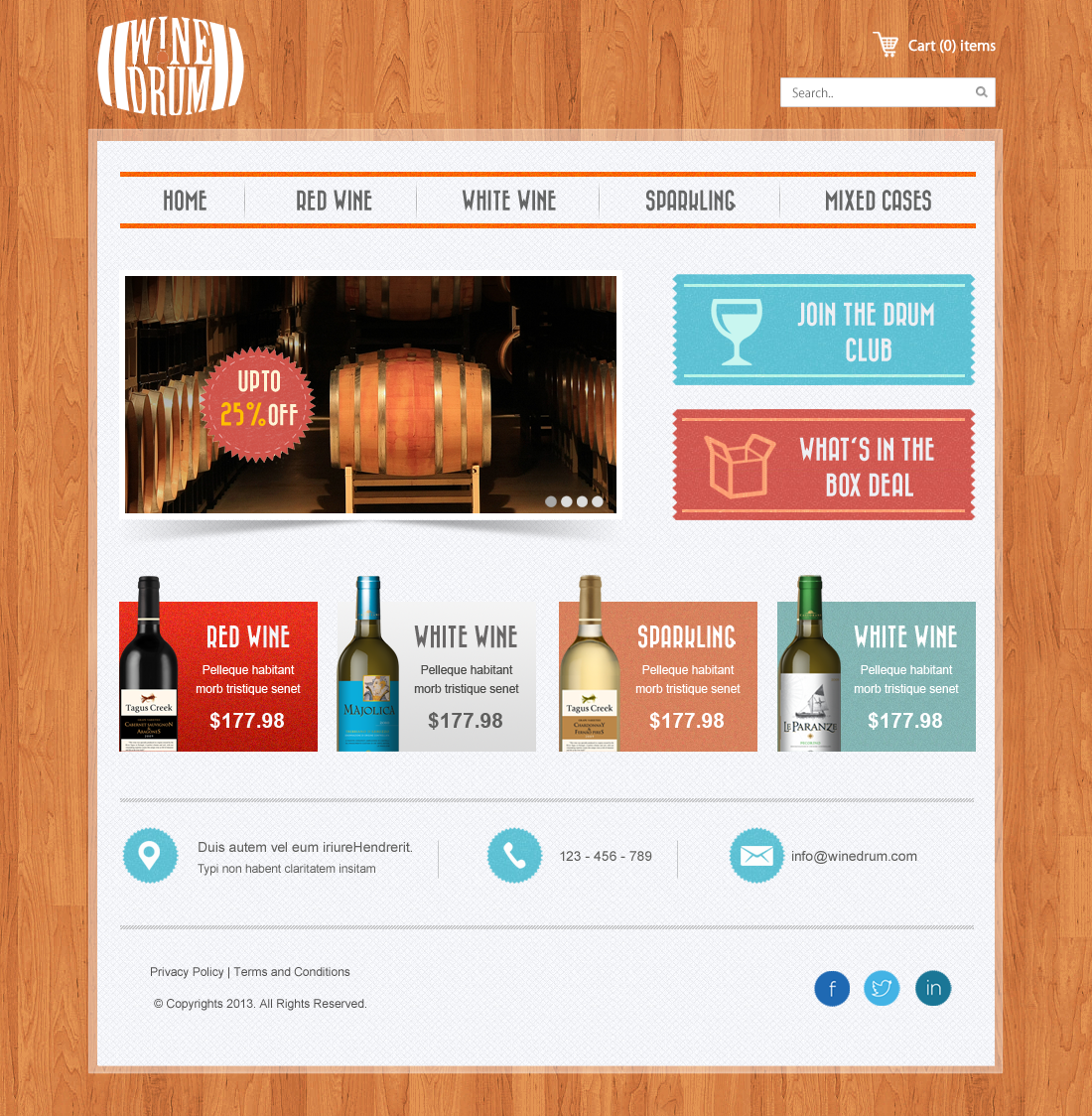 Diseño Web por Infinity Pix para Wine Drum | Diseño #2888629