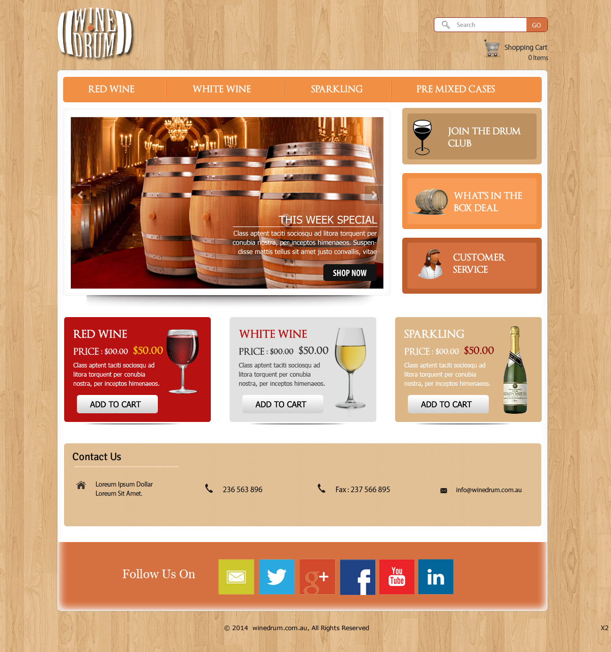 Diseño Web por pb para Wine Drum | Diseño #2842961
