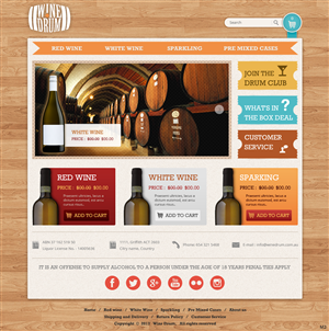 Web Design by pb for Wine Drum | Design: #2842965