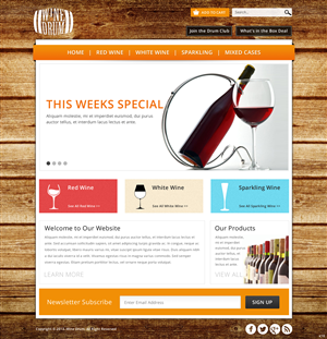 Web Design by pb for Wine Drum | Design: #2847026