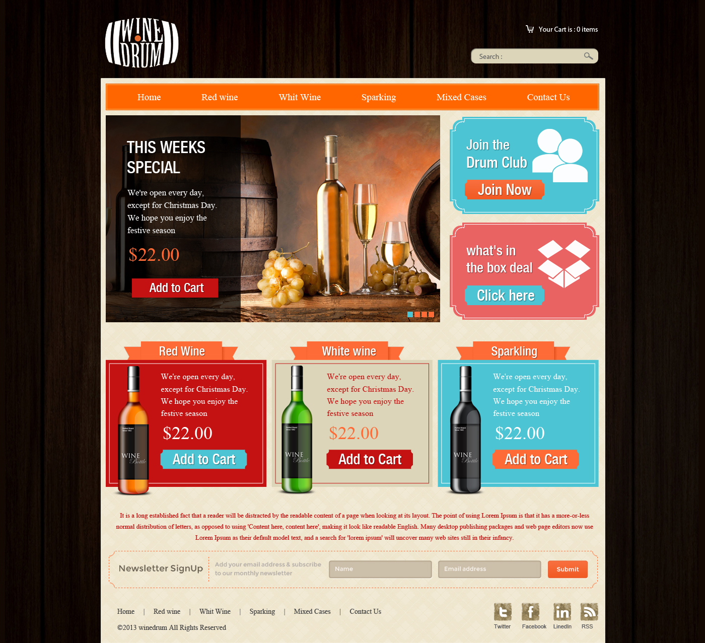 Diseño Web por pb para Wine Drum | Diseño #2847032
