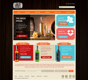 Web Design by pb for Wine Drum | Design: #2847032