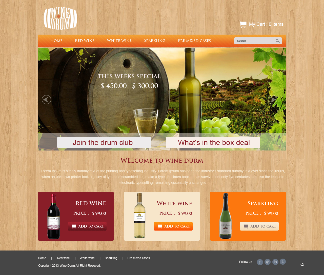 Diseño Web por pb para Wine Drum | Diseño #2847034