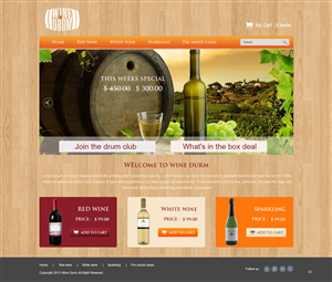 Web Design by pb for Wine Drum | Design: #2847034