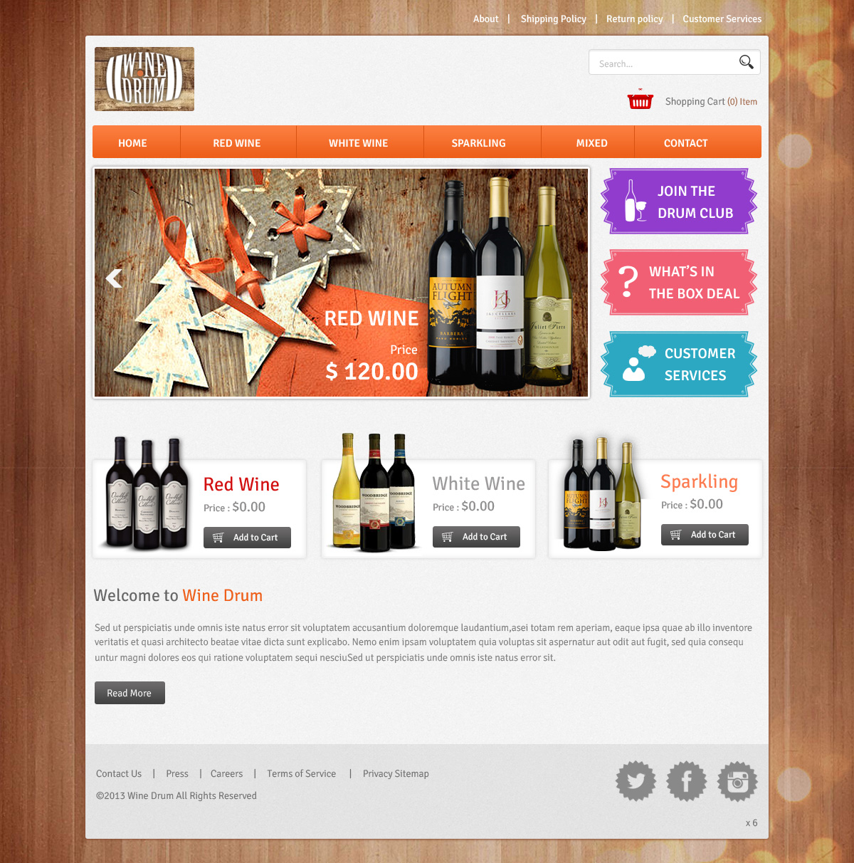 Diseño Web por pb para Wine Drum | Diseño #2847038