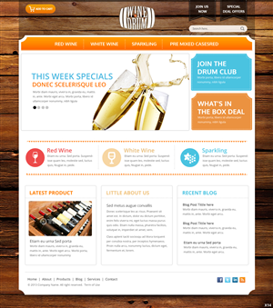 Web Design by pb for Wine Drum | Design: #2847040