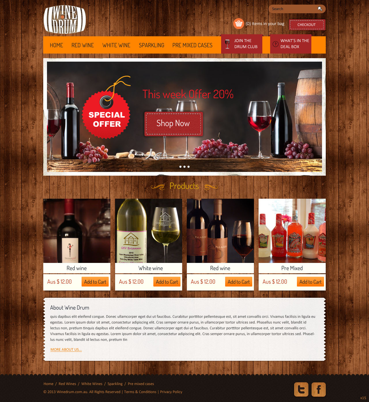 Web Design by pb for Wine Drum | Design #2858370