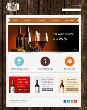 Web-Design von pb für Wine Drum | Design: #2858372