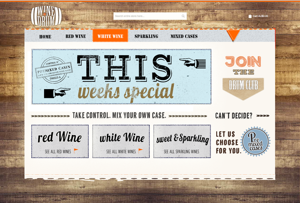 Web Design par  Hypnotist pour Wine Drum | Design #2902229