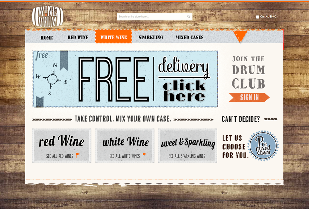 Web Design by  Hypnotist for Wine Drum | Design #2905767