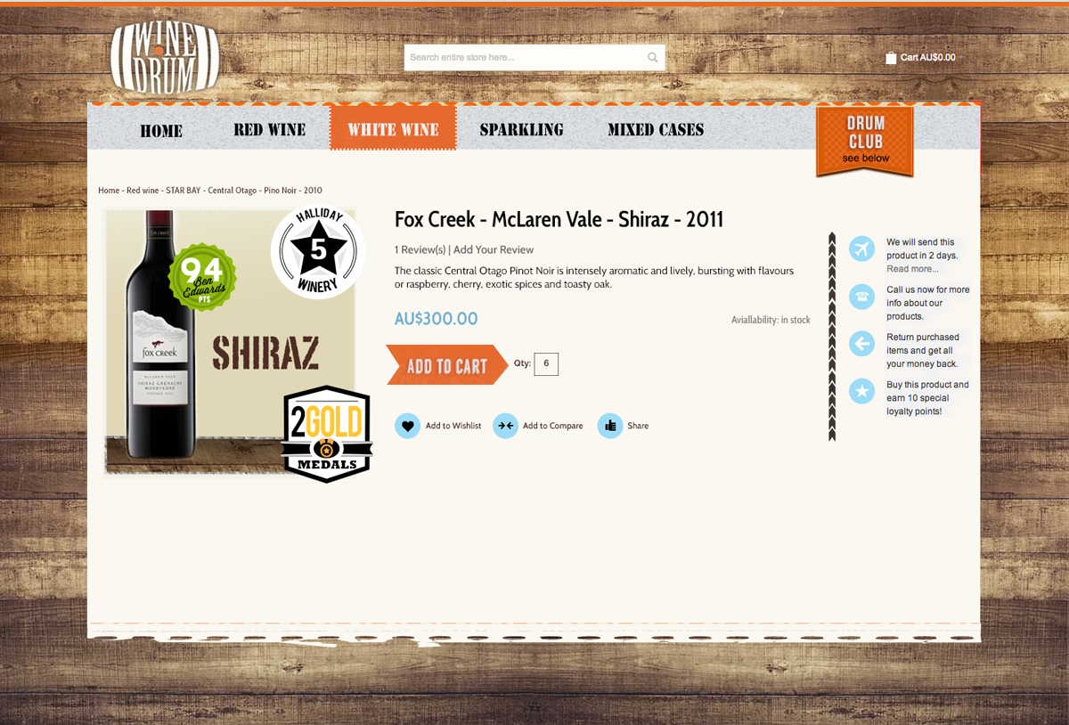 Diseño Web por  Hypnotist para Wine Drum | Diseño #2909413