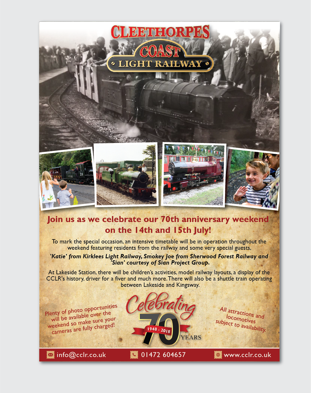 Design de Poster par alex989 pour Cleethorpes Light Railway Ltd | Design #18867269
