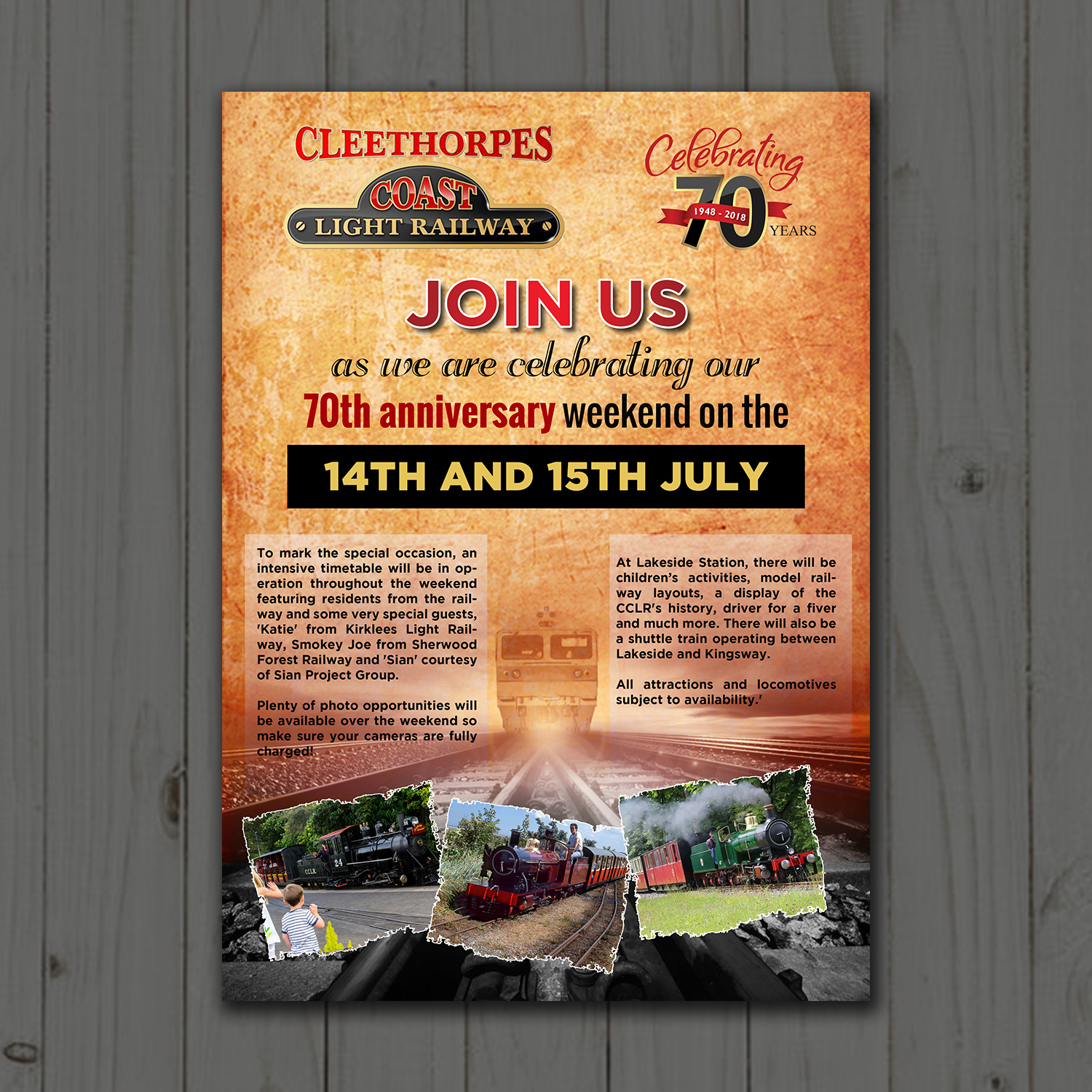 Poster Design by debdesign for Cleethorpes Light Railway Ltd | Design #18875937