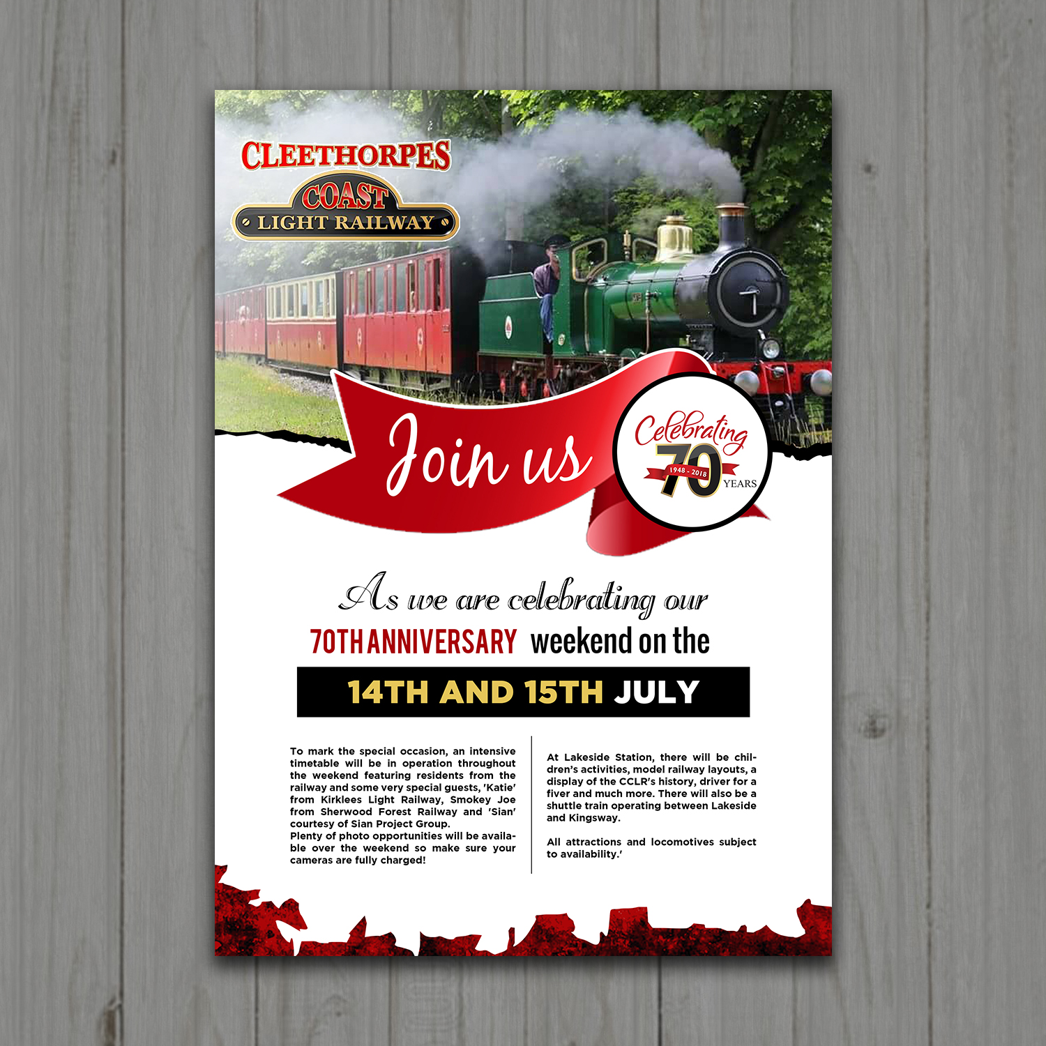 Poster Design by debdesign for Cleethorpes Light Railway Ltd | Design #18908717