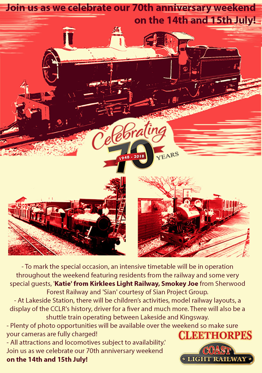Poster-Design von Sevil Axmedova für Cleethorpes Light Railway Ltd | Design #18915589