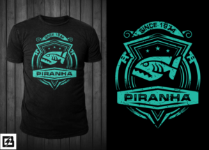 Piranha Fabrication Equipment T-shirt Design | Diseño de Camiseta por Barney Stinson