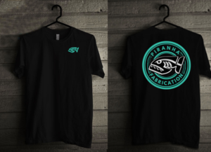 Piranha Fabrication Equipment T-shirt Design | T-shirt Design by creative gravity