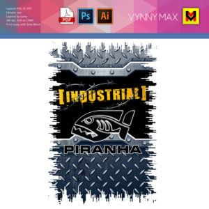 T-shirt Design by VynnyMax for Piranha | Design #18918200