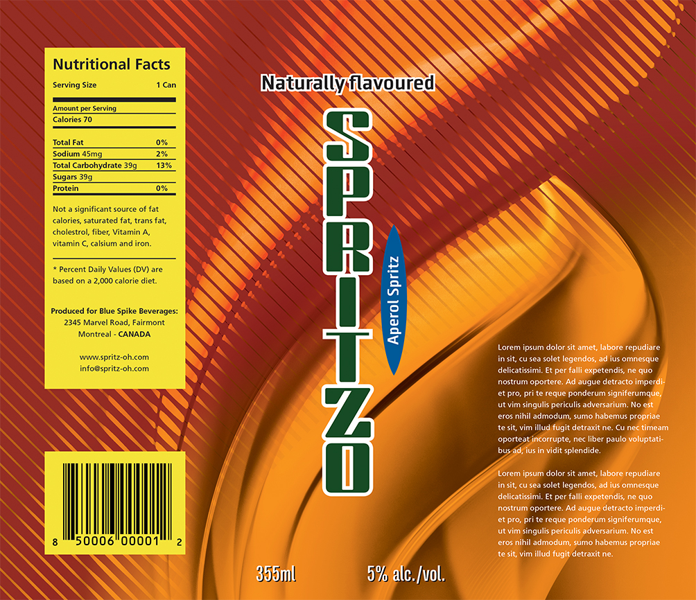 Graphic Design by The Freelance Designer for Blue Spike Beverages | Design #18947669