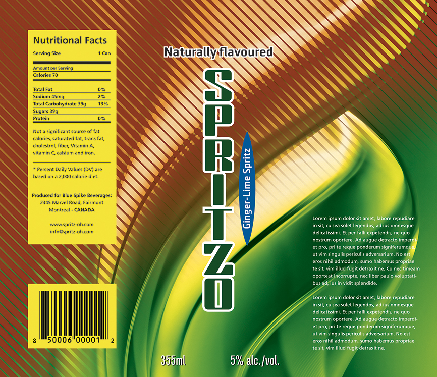 Graphic Design by The Freelance Designer for Blue Spike Beverages | Design #18947671