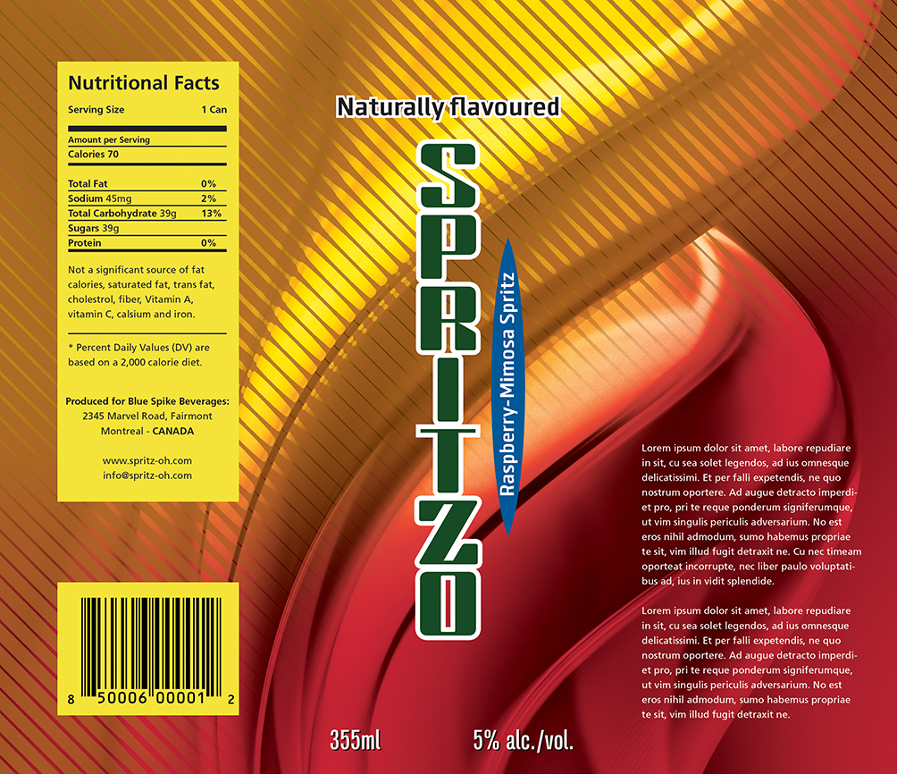 Graphic Design by The Freelance Designer for Blue Spike Beverages | Design #18947672