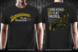 American Flat Track Motorcycle T-Shirt Design | T-shirt Design by gekgrfx