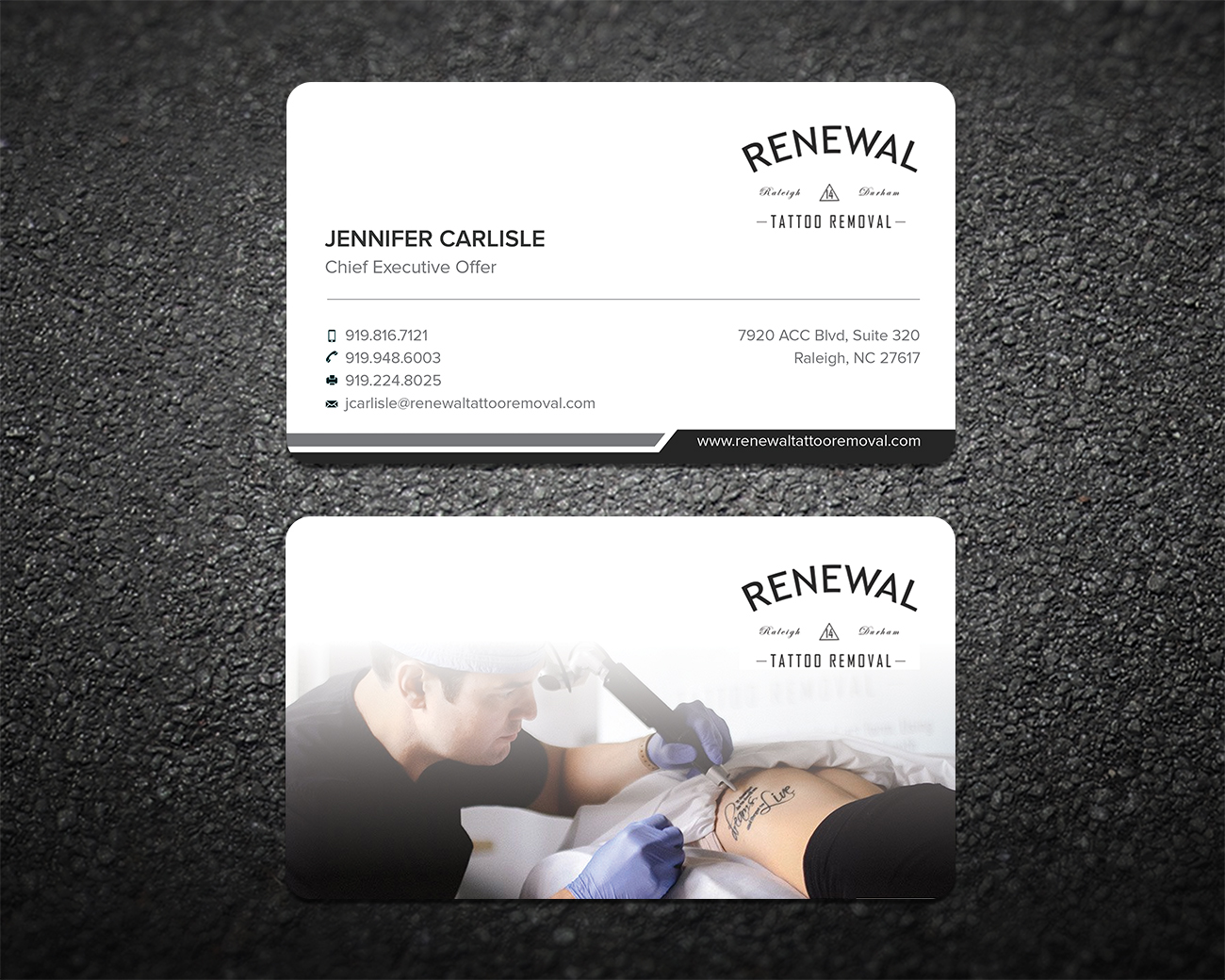 Diseño de Tarjeta de Presentación por Shahin Hossen para Renewal Tattoo Removal | Diseño #18879376