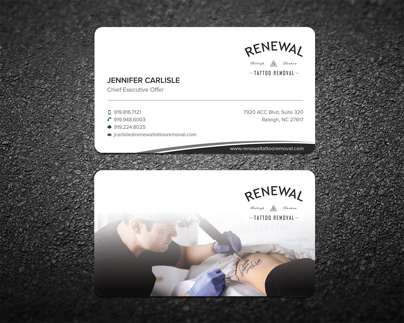 Diseño de Tarjeta de Presentación por Shahin Hossen para Renewal Tattoo Removal | Diseño #18879390