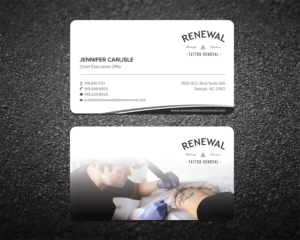 Diseño de Tarjeta de Presentación por Shahin Hossen para Renewal Tattoo Removal | Diseño: #18879390