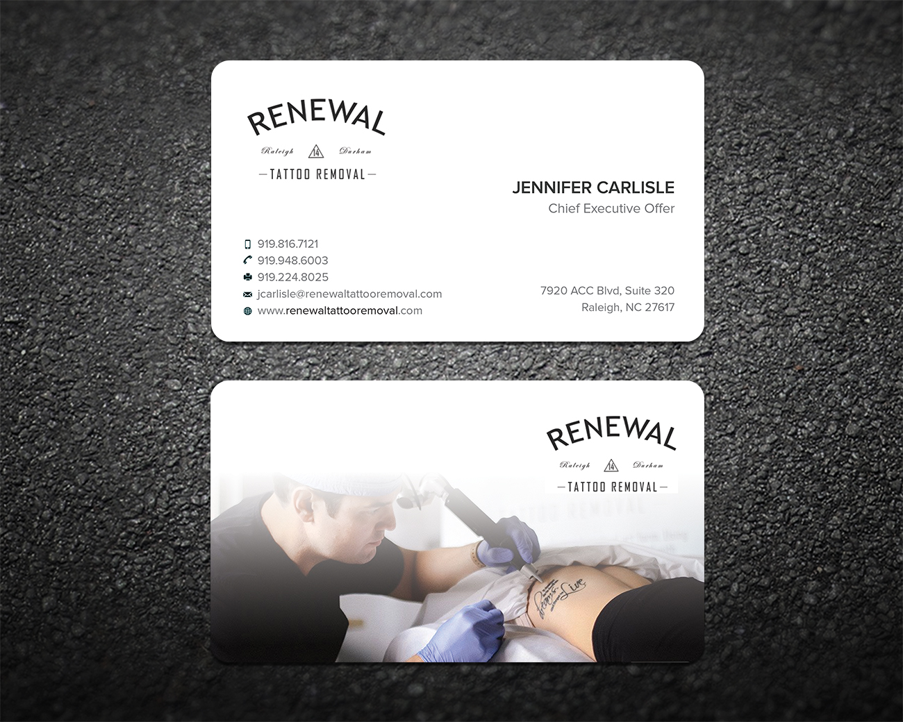 Diseño de Tarjeta de Presentación por Shahin Hossen para Renewal Tattoo Removal | Diseño #18879414