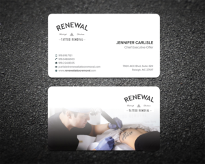 Diseño de Tarjeta de Presentación por Shahin Hossen para Renewal Tattoo Removal | Diseño: #18879414