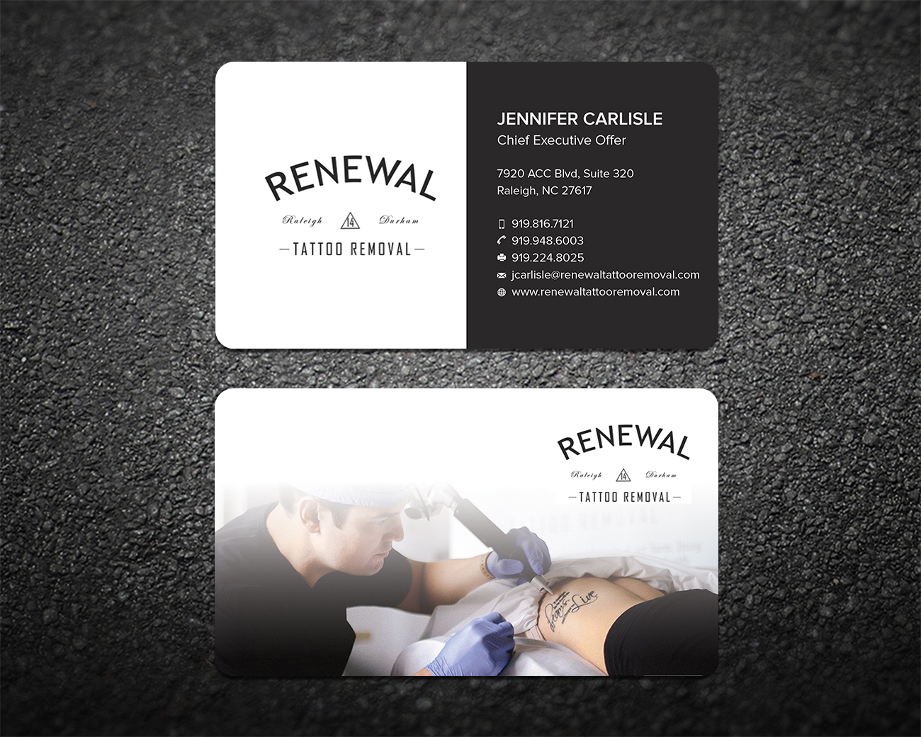 Diseño de Tarjeta de Presentación por Shahin Hossen para Renewal Tattoo Removal | Diseño #18879431