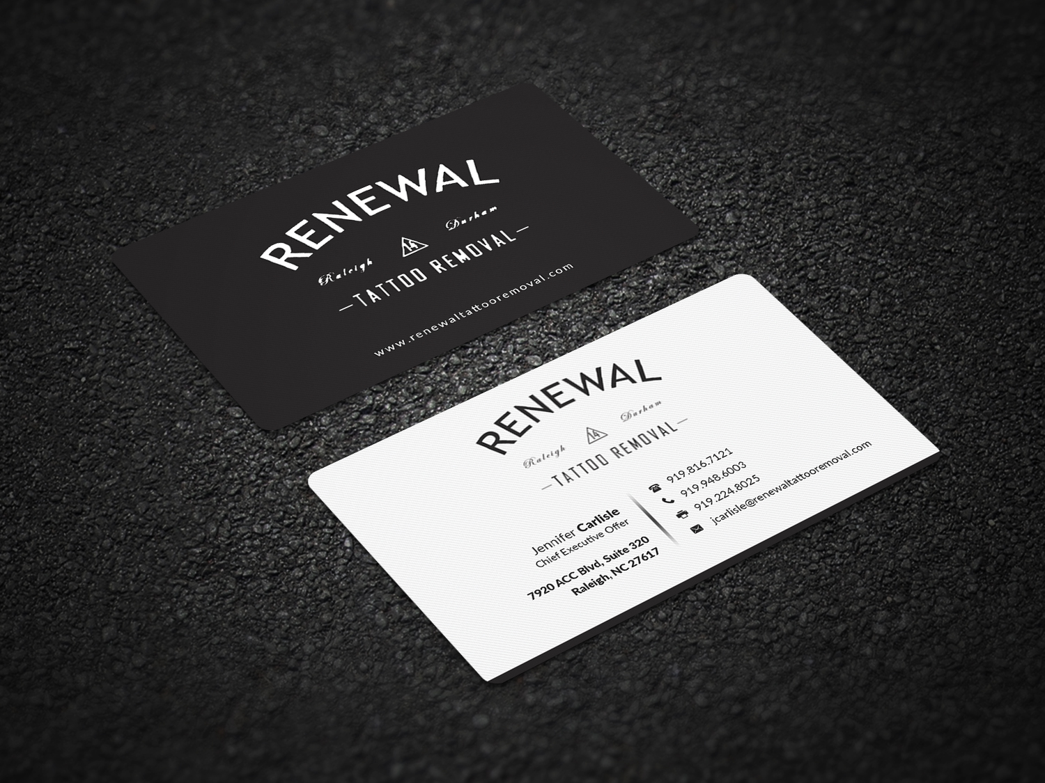 Business Card Design by Pointless Pixels India for Renewal Tattoo Removal | Design #18874442