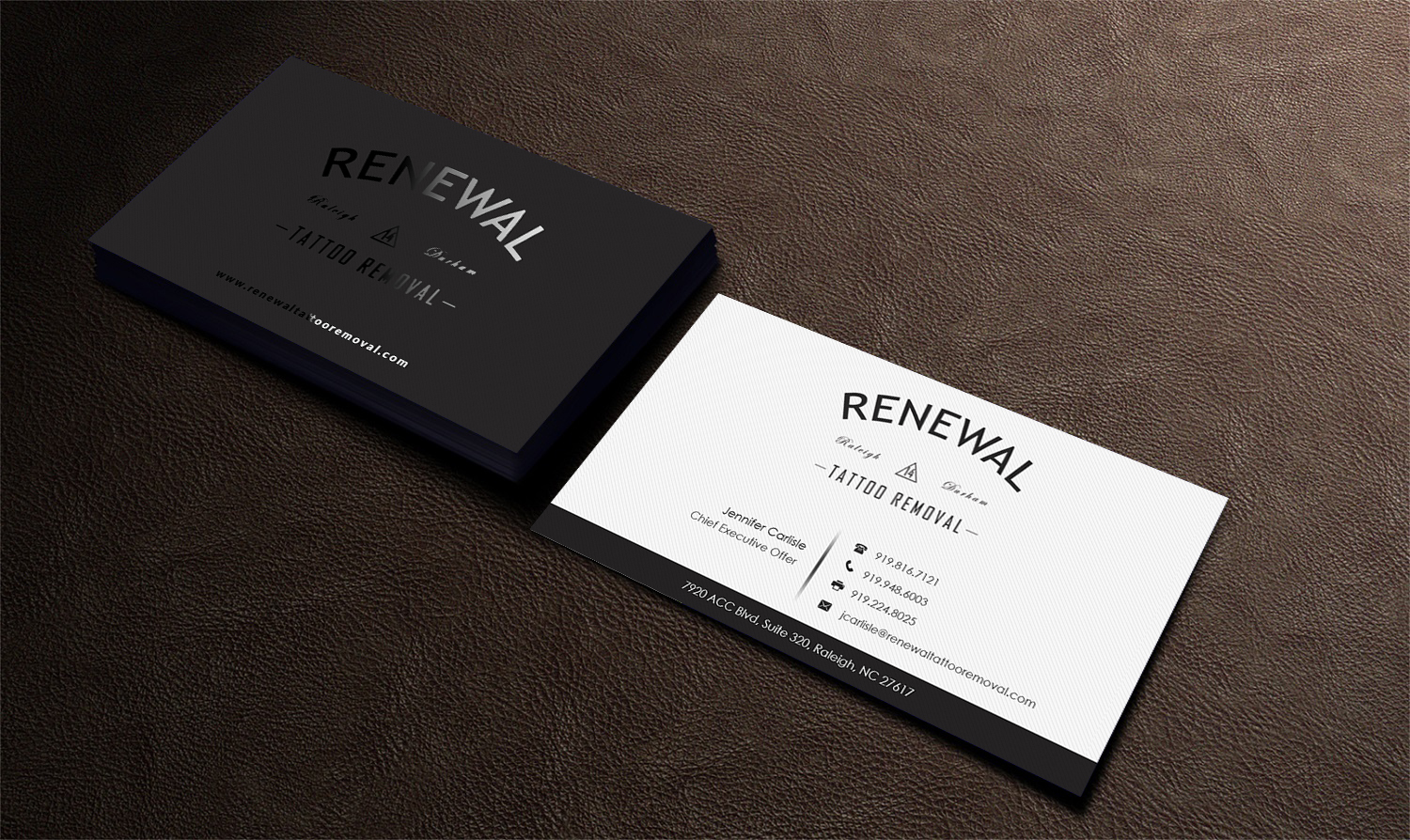 Business Card Design by Pointless Pixels India for Renewal Tattoo Removal | Design #18876341