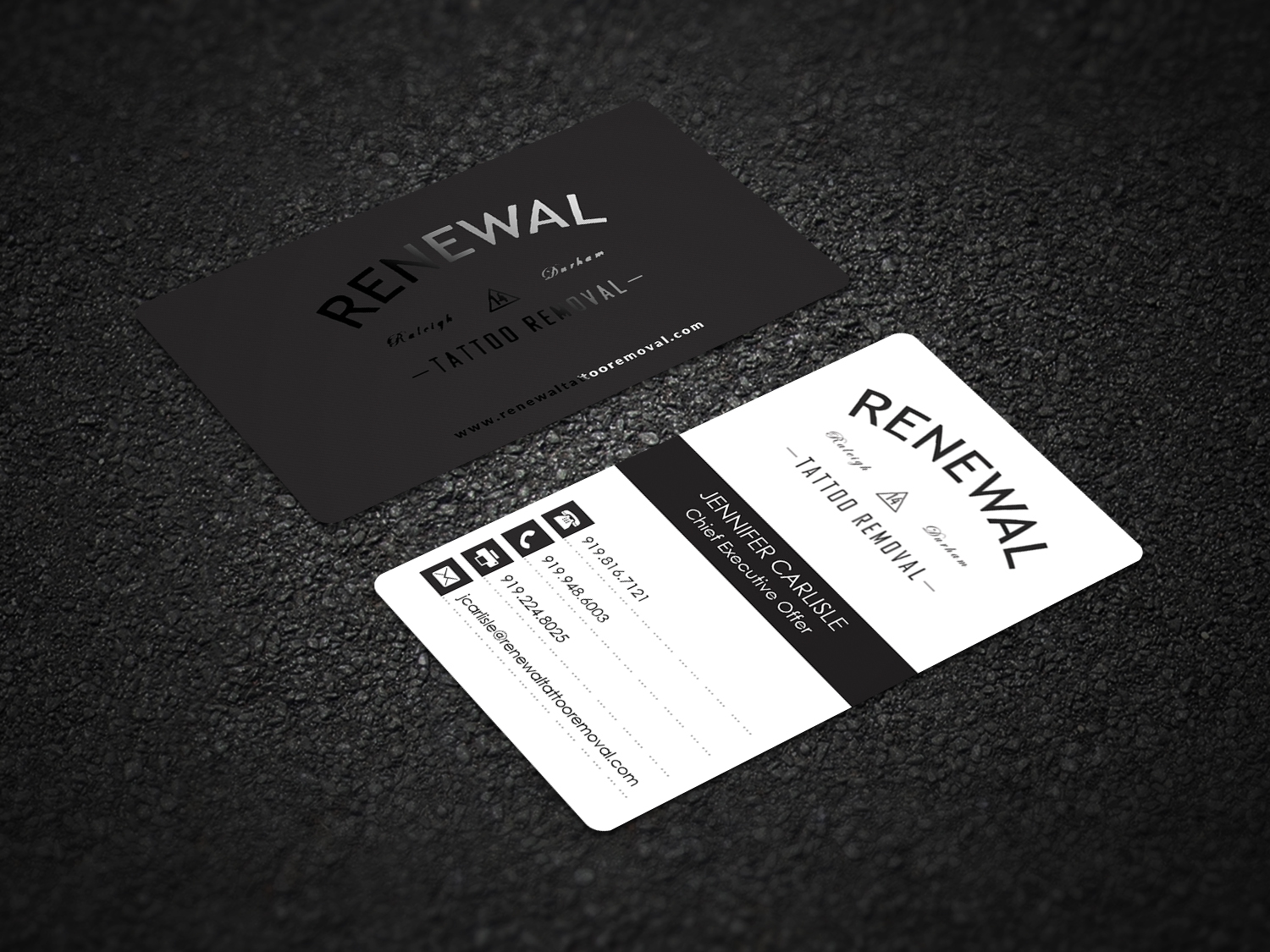 Diseño de Tarjeta de Presentación por Pointless Pixels India para Renewal Tattoo Removal | Diseño #18877590