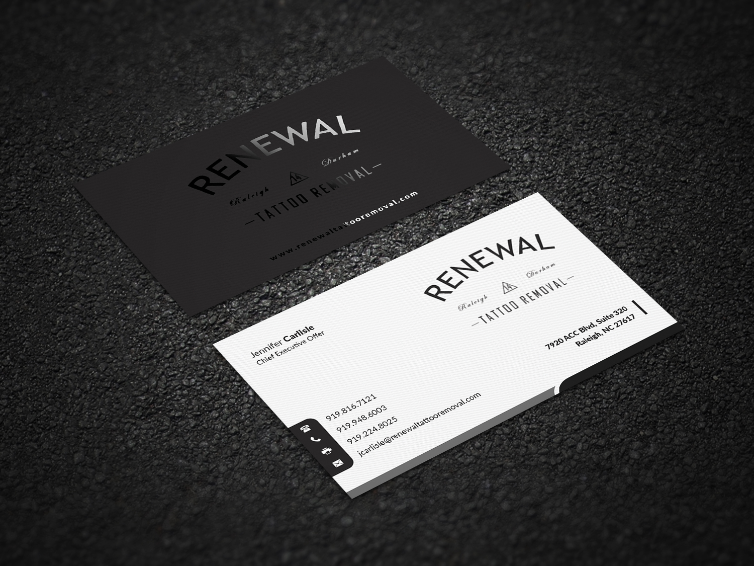 Diseño de Tarjeta de Presentación por Pointless Pixels India para Renewal Tattoo Removal | Diseño #18881368