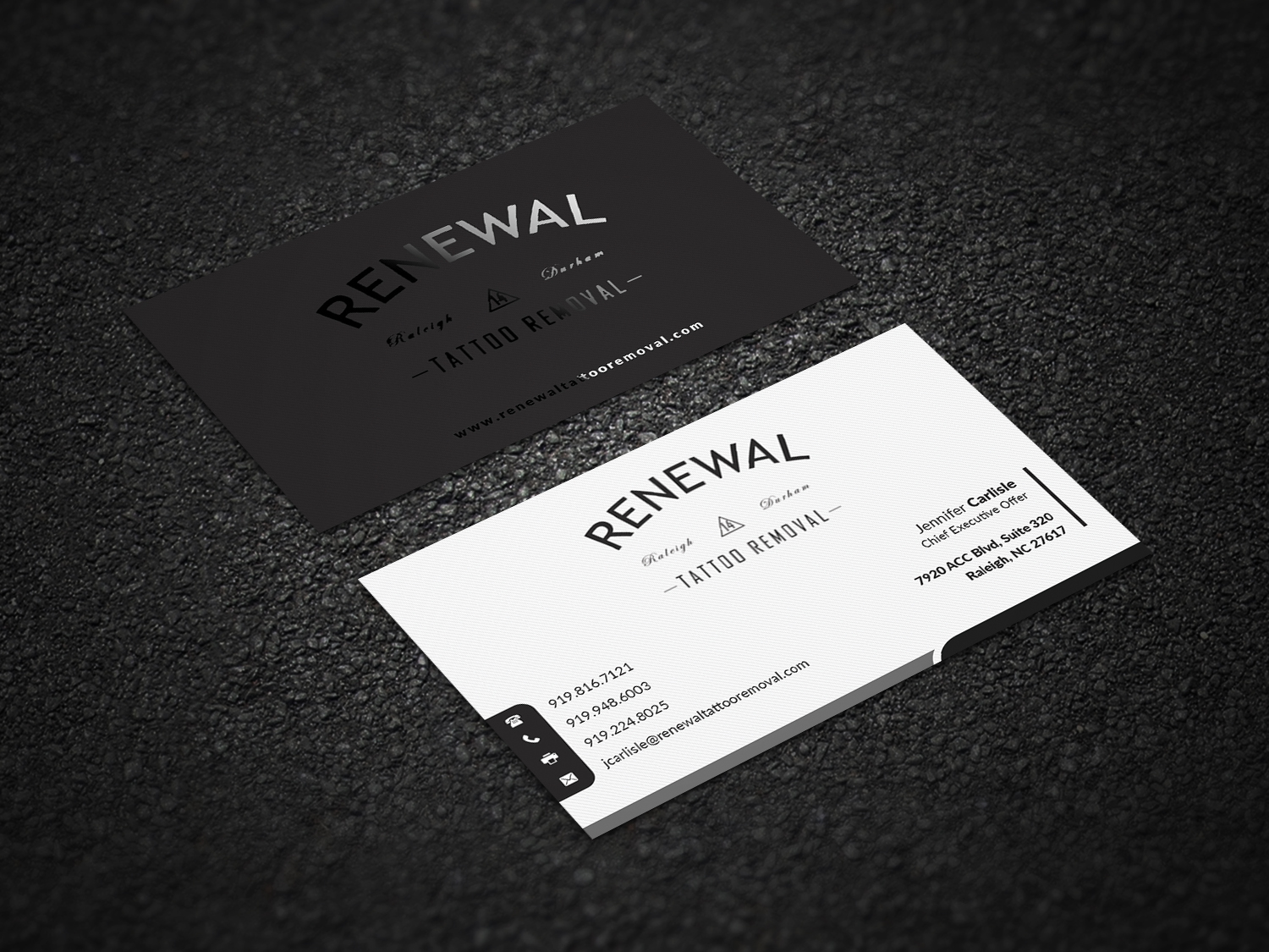 Diseño de Tarjeta de Presentación por Pointless Pixels India para Renewal Tattoo Removal | Diseño #18881369