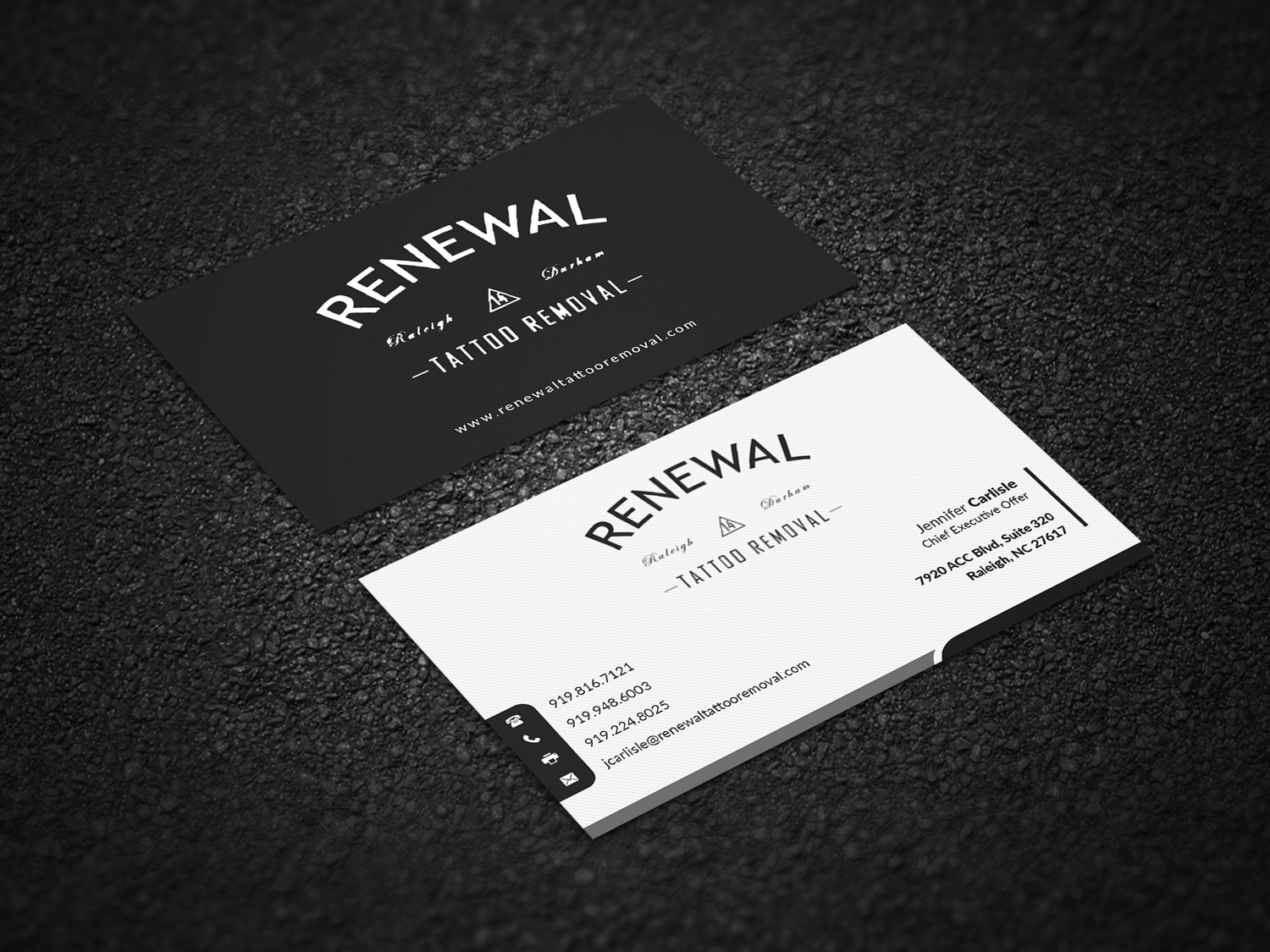 Diseño de Tarjeta de Presentación por Pointless Pixels India para Renewal Tattoo Removal | Diseño #18881370