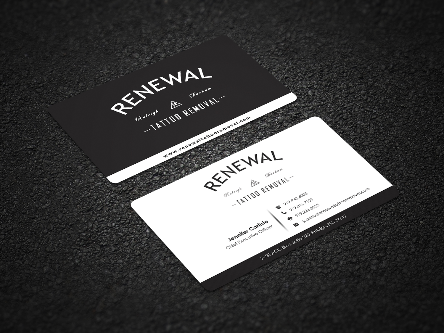 Diseño de Tarjeta de Presentación por Pointless Pixels India para Renewal Tattoo Removal | Diseño #19006129