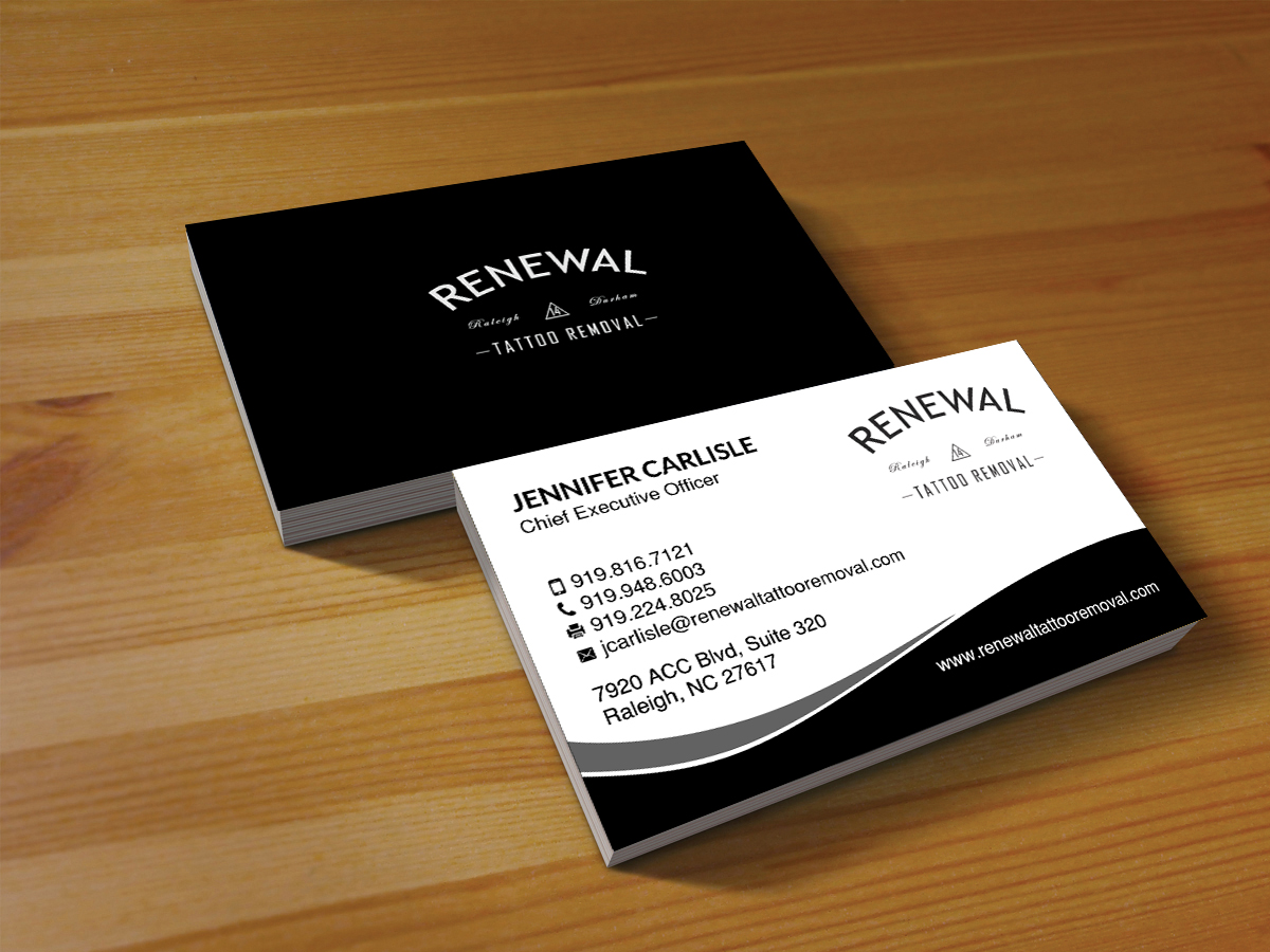 Visitenkarten-Design von Creations Box 2015 für Renewal Tattoo Removal | Design #18878584